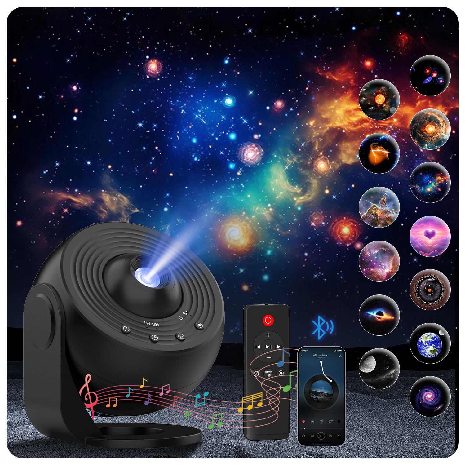Planetarium Projector Home - Projektor Gwiazd Galaxy Pro, Lampka Nocna,